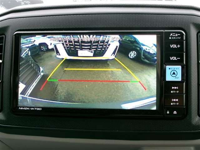 バックガイドモニターで、後方を確認しながら安心して駐車することができます。運転初心者も熟練者も必須の機能ですよ！