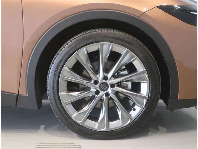 純正のアルミホイール装着車です。タイヤサイズは225/45R21です。