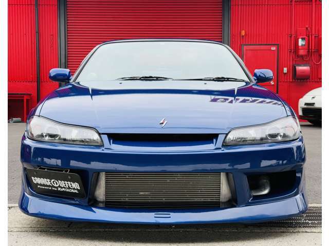 ■フロントビュー■●エアロ（F/S）●Fワイドフェンダー●WORKホイール●HKS前置きIC●BeeRマフラー●CUSCO車高調●パワーFC＆FCコマンダー●GReddyプロフェックB