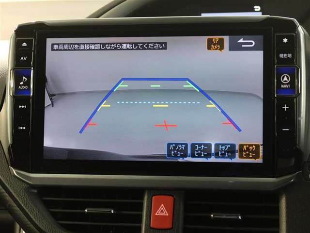 バックガイドモニターで、後方を確認しながら安心して駐車することができます。運転初心者も熟練者も必須の機能ですよ！