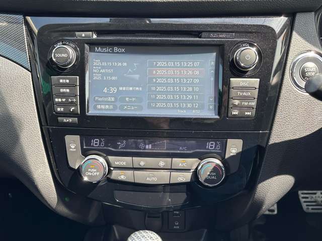 純正SDナビ＆フルセグTV。アラウンドビューモニター付き。BTオーディオ付き。