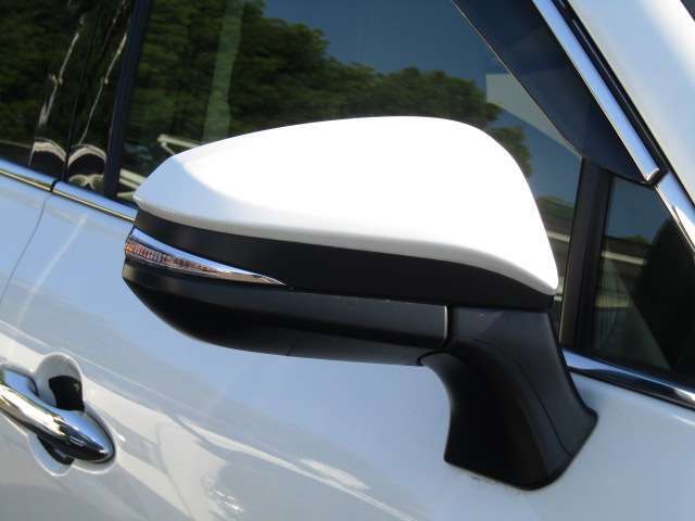 【ウィンカードアミラー】ななめ後方のオートバイなどからの自車の右左折を認知しやすくする.。第三者が視認しやすい特徴があり、デザイン性も向上！