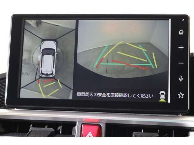 車両を上から見たような映像表示するパノラミックビューモニター付き！