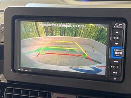 【バックカメラ】駐車時に後方がリアルタイム映像で確認できます。大型商業施設や立体駐車場での駐車時や、夜間のバック時に大活躍！運転スキルに関わらず、今や必須となった装備のひとつです！