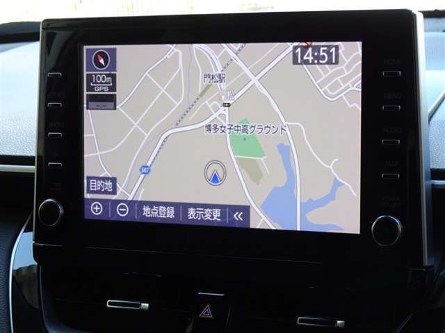 何処へでも行きたい場所へ、安心のトヨタ純正メモリーナビを装備してます。
