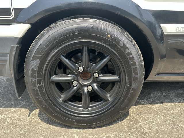 ■ブラックレーシング14インチ■新品タイヤF；グットイヤー175/65R14　R；MAXTREK175/70R14（24年11週製造）