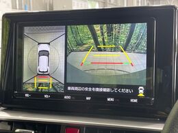 【パノラミックビューモニター】専用のカメラにより、上から見下ろしたような視点で360度クルマの周囲を確認することができます☆死角部分も確認しやすく、狭い場所での切り返しや駐車もスムーズに行えます。