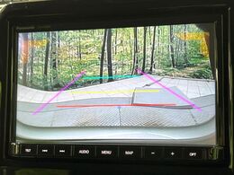【バックカメラ】駐車時に後方がリアルタイム映像で確認できます。大型商業施設や立体駐車場での駐車時や、夜間のバック時に大活躍！運転スキルに関わらず、今や必須となった装備のひとつです！