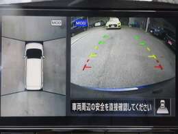 お車を上から見下ろしたような視点で駐車できる便利なアラウンドビューモニターも装備しています！