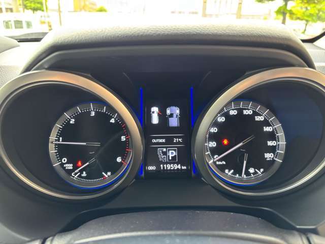スピードメーターです。走行距離は119594kmです。