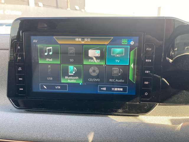 ナビゲーションはAV関連も充実しております。　TVは勿論Bluetooth接続で音楽も楽しんでいただけます。