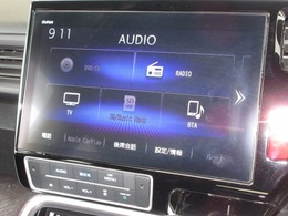 ナビゲーションはギャザズ10インチメモリーナビ（VXU-187SWi）を装着しております。AM、FM、CD、DVD再生、Bluetooth、音楽録音再生、フルセグTVがご使用いただけます。