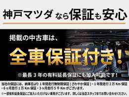 保証期間は納車日より12ヶ月間・期間内走行距離無制限です