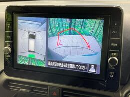 【アラウンドビューモニター】専用のカメラにより、上から見下ろしたような視点で360度クルマの周囲を確認することができます☆縦列駐車や幅寄せ時に活躍してくれます♪