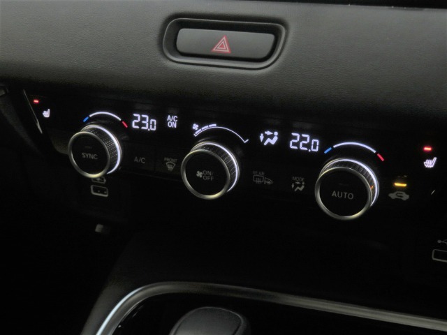 デュアルエアコンが装備されており、左右席の温度調整ができます。