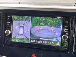 【アラウンドビューモニター】専用のカメラにより、上から見下ろしたような視点で360度クルマの周囲を確認することができます☆死角部分も確認しやすく、狭い場所での切り返しや駐車もスムーズに行えます。