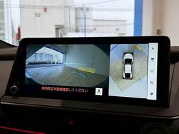【アラウンドビューモニター】全周囲カメラで危険察知。狭い駐車場でも安心して駐車できますね。