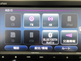 AVメニューはご覧の通り、様々なコンテンツに対応しているのでドライブを楽しく演出してくれます。ホンダ純正Gathersのナビを装備しています。