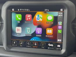 ●Apple　Car　Play：スマホとの有線接続で、ナビ・オーディオ再生などスマホのアプリ機能が画面でも使える便利機能です！