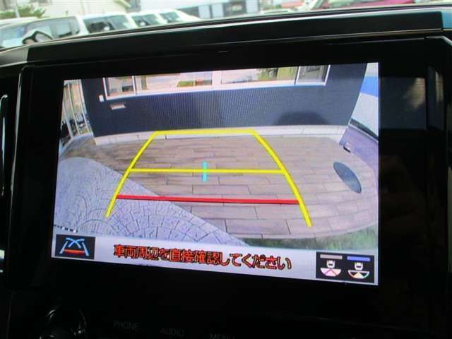 バックカメラも鮮明に映ります。