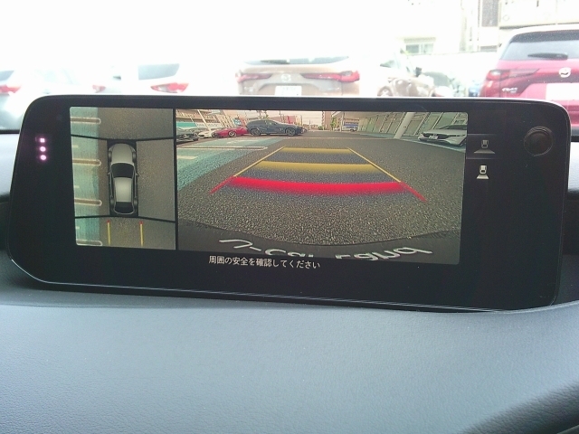 上からのトップビューとリア周辺。バックでの駐車時に主に使用します。