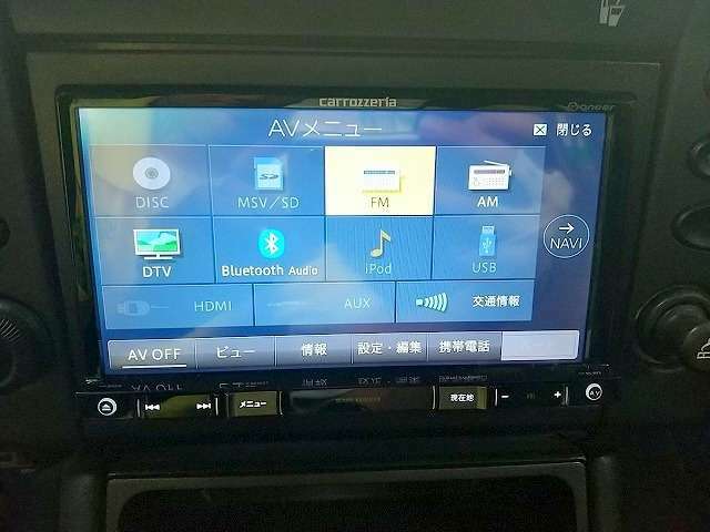 社外カロッツェリアナビ付き！DVD再生、フルセグTV、Bluetoothオーディオ、バックモニターと装備が充実しております！