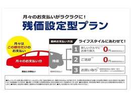 残価プランもご案内しております