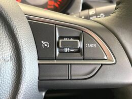 【クルーズコントロール】高速道路もラクラク走行。アクセルを離しても一定速度で走行ができ、長距離運転時の負担を軽減！加速・減速も簡単なスイッチ操作で調整できます。