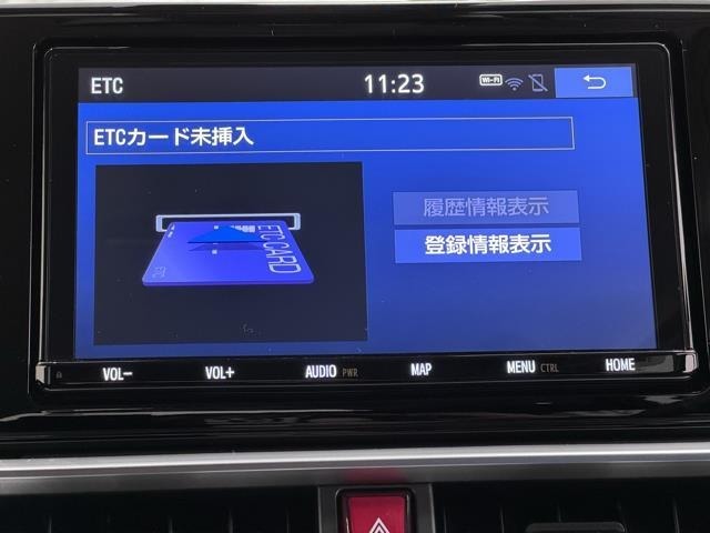 ナビ画面に連動したETCを装備しています。　過去に利用した利用料金も一目で分かって、とっても便利です。　ETCの抜き忘れ、挿し忘れも警告してくれるので安心ですね。