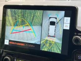 【パノラミックビューモニター】専用のカメラにより、上から見下ろしたような視点で360度クルマの周囲を確認することができます☆死角部分も確認しやすく、狭い場所での切り返しや駐車もスムーズに行えます。