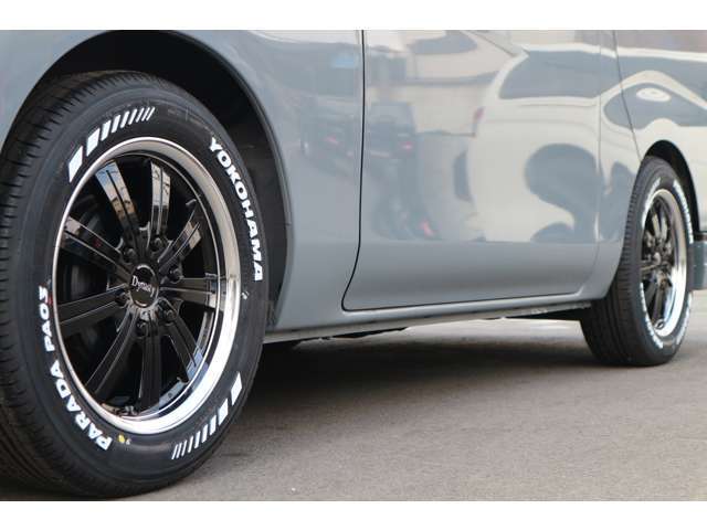 DynastyVELVET17inV9アルミ！拘りの鏡面リム！YOKOHAMAパラダホワイトレタータイヤ！