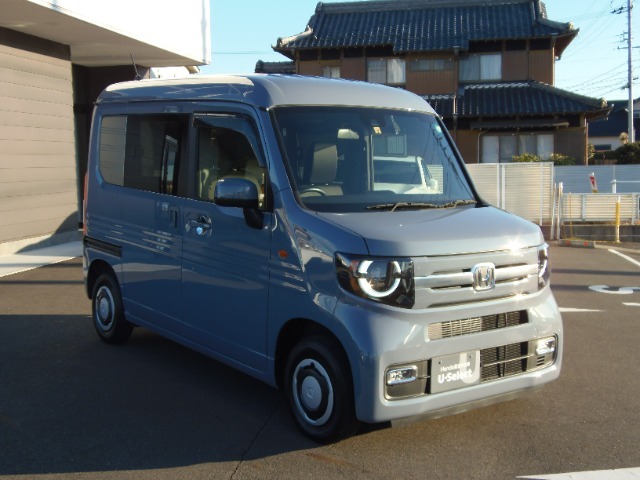 令和5年式のN-VANプラススタイルFANターボ入庫！！ホンダセンシング搭載車！！純正メモリーナビ！！前後純正ドライブレコーダー！！障害物センサー！！オートライト！！