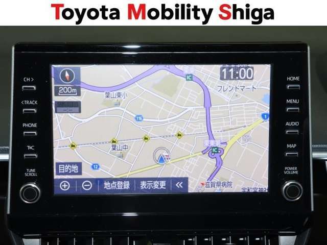 ディスプレイオーディオです。初めての道や遠方へのお出かけにも安心の地図情報を搭載しております！
