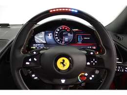 カーボンファイバーステアリングホイール+パドルWith　LEDステアリング　￥462,000-