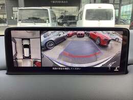 360度ビューモニターです。前後左右の安全を確認できます。