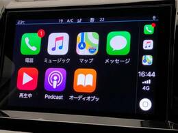 ●AppleCarPlay：スマホとの有線接続で、ナビ・オーディオ再生などスマホのアプリ機能が画面でも使える便利機能です！