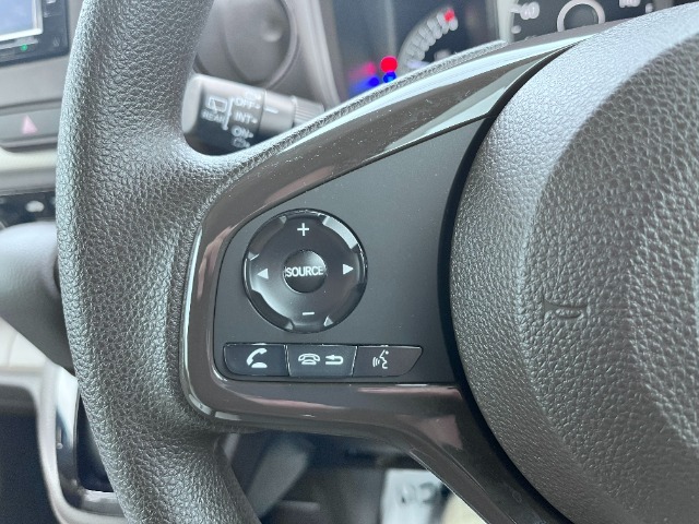 ステアリング左手には、ハンズフリーボタン、オーディオ切り替えや音量調整、コンテンツのスキップなどを、ハンドルを握ったまま安全に操作できる、SOURCEスイッチが配置されています。