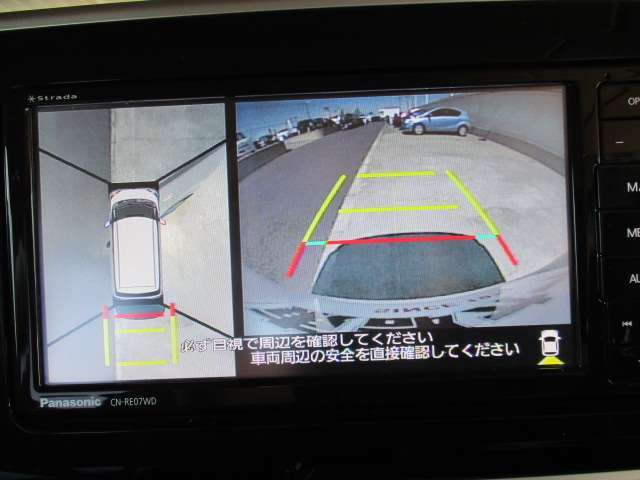 全方位のアラウンドビューモニターで車庫入れは簡単楽々です！