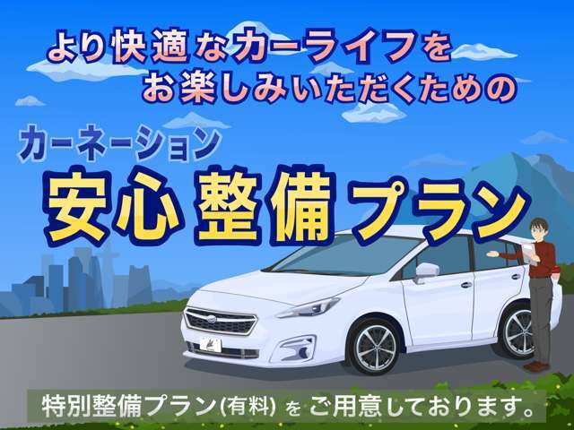 カーネーショングループは、お客様に安心してお乗り出していただけるよう整備プランをご用意しております！