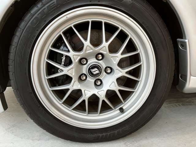 純正BBS製軽量ホイール　アドバン245/45R17　　　VスペックII サイズアップ45