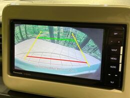 【バックカメラ】駐車時に後方がリアルタイム映像で確認できます。大型商業施設や立体駐車場での駐車時や、夜間のバック時に大活躍！運転スキルに関わらず、今や必須となった装備のひとつです！