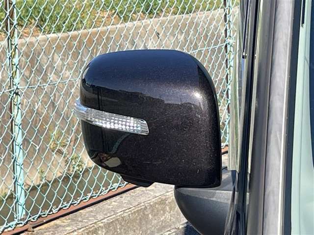 対向車や歩行者が認識しやすいサイドターンランプ付カラードドアミラー