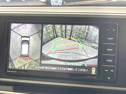 【全方位モニター】専用のカメラにより、上から見下ろしたような視点で360度クルマの周囲を確認することができます☆縦列駐車や幅寄せ時に活躍してくれます♪