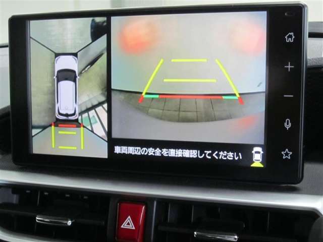 後方の見にくい視界もバックモニターで確認サポートして駐車時も安心☆