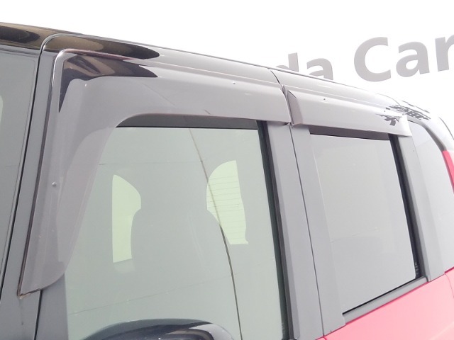 車内の空気の入れ替えだけでなく、雨天時の雨の入り込みや紫外線防止にも役立つドアバイザー装着済みです。
