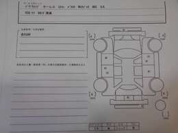 車両状態表　修復歴なし　小傷のみ目立つ傷　大きなヘコミはありません