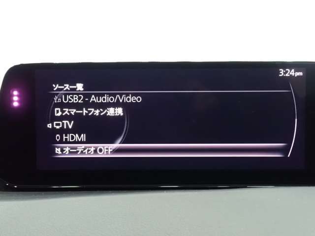 【マツダコネクト・障害物センサー・全方位カメラ・HUD・ワイヤレス充電・BSM・LEDヘッドライト・スマートキー・純正18AW】純正ナビ・フルセグTV・Bluetooth・ETC・ドライブレコーダー
