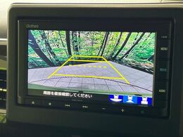 【バックカメラ】駐車時に後方がリアルタイム映像で確認できます。大型商業施設や立体駐車場での駐車時や、夜間のバック時に大活躍！運転スキルに関わらず、今や必須となった装備のひとつです！