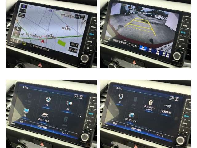 9インチ純正SDナビ(VXU-235FTi)・TV＆リアカメラが使えます。CD・DVD・ミュージックサーバーが楽しめ、USB・Bluetoothも使用できます。