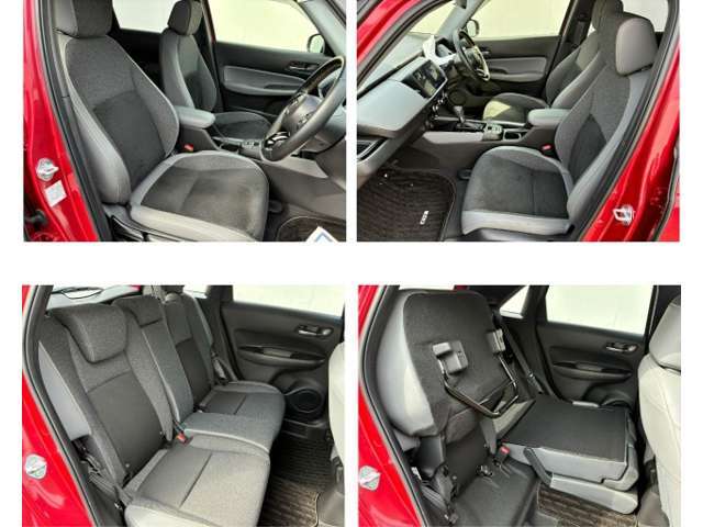 肌触りのいい適度な硬さの座り心地のいいシートです。多彩なシートアレンジも可能です。